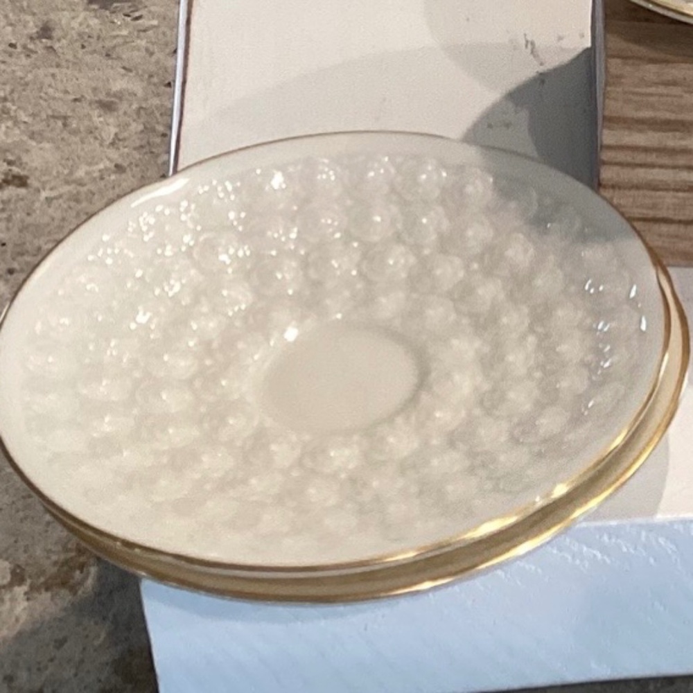 Set of (2) Limited Edition Lenox “Hawthorne” Saucers/Trinket Dishes